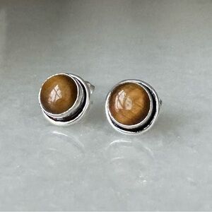 NWOT Sundance Demeter Earrings, Tiger’s Eye, Sterling Silver